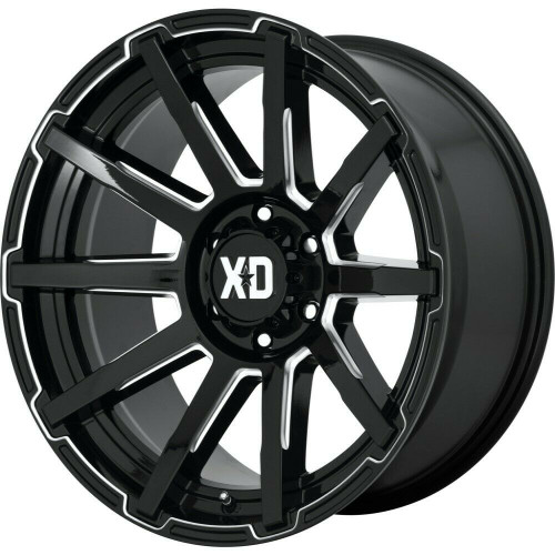 Set 4 XD XD847 Outbreak 20x10 5x5.5 Gloss Black Milled Wheels 20" -18mm Rims