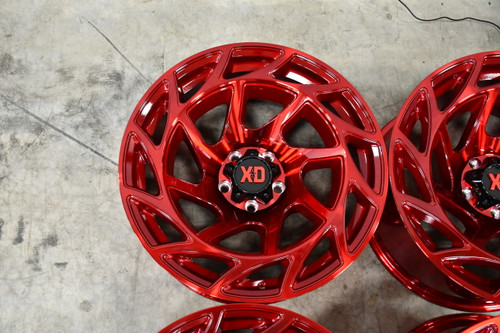 Set 4 XD XD860 Onslaught 20x10 5x5 Candy Red Wheels 20" -18mm Rims