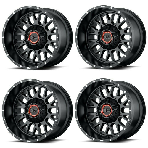 Set 4 XD XD842 Snare 20x9 5x5 5x5.5 Satin Black Wheels 20" 0mm Rims