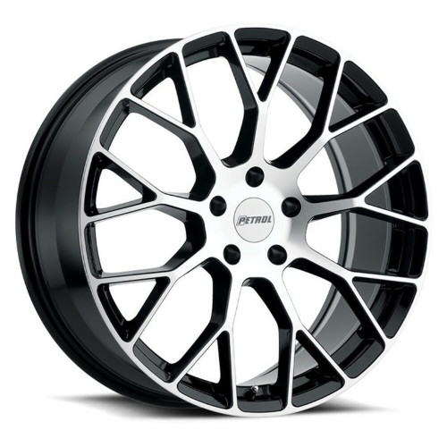 Petrol P2B 16x7 5x100 Gloss Black W/ Machined Face Wheel 16" 40mm Rim
