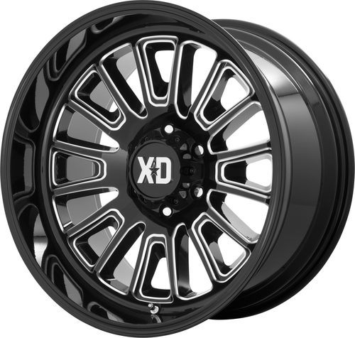 Set 4 XD XD864 Rover 20x9 5x5.5 Gloss Black Milled Wheels 20" 0mm Rims