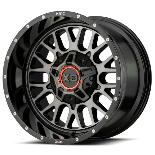 Set 4 XD XD842 Snare 20x12 6x135 6x5.5 Gloss Black Gray Tint Wheels 20" -44mm