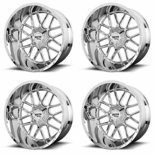 Set 4 Moto Metal MO986 Siege 20x12 5x5 5x5.5 Chrome Wheels 20" -44mm Lifted Rims