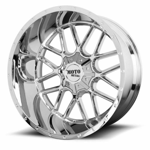 Set 4 Moto Metal MO986 Siege 20x12 5x5 5x5.5 Chrome Wheels 20" -44mm Lifted Rims