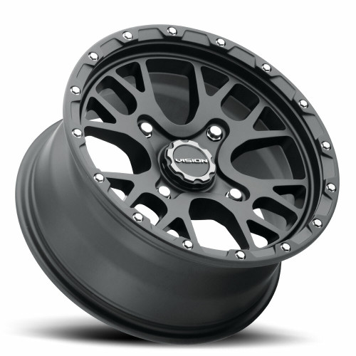 14" Vision ATV 545 Rocker Satin Black Wheel 14x7 4x110 Rim 38mm