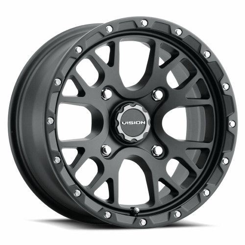 15" Vision ATV 545 Rocker Satin Black Wheel 15x7 4x156 Rim 13mm