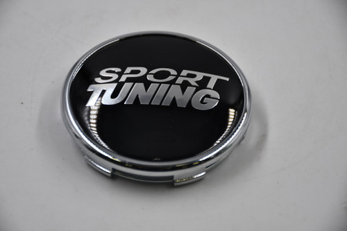 Sport Tuning Chrome/ Black/Chrome Lettering Wheel Center Cap Hub Cap PCE87-C 2.75" Sport Tuning Snap in