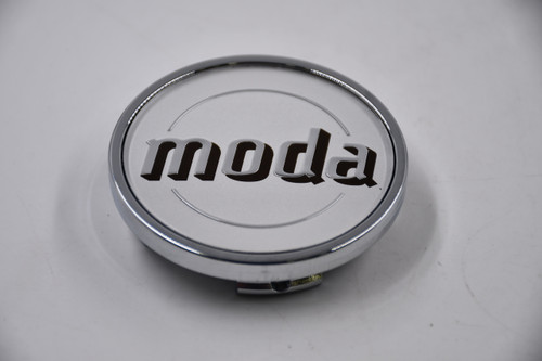 Moda Chrome. White Wheel Center Cap Hub Cap ACI01A+MODA/59 2.5" Moda Snap in