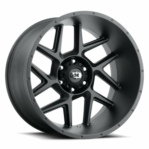 24" Vision 360 Sliver Satin Black 24x12 Wheel 5x5.5 (5x139.7) -51mm Rim