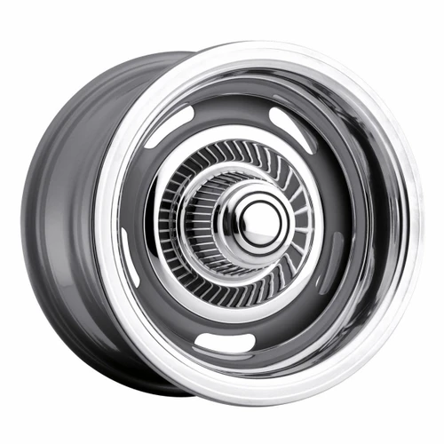 15" Vision 55 Rally Silver 15x8 Wheel 5x4.5 (5x114.3) -6mm Rim