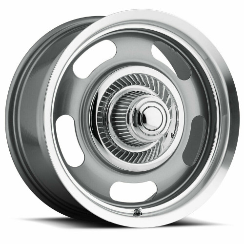 20" Vision 55 Rally Gunmetal Machined Lip 20x9.5 Wheel 5x4.75 (5x120.65) 0mm Rim