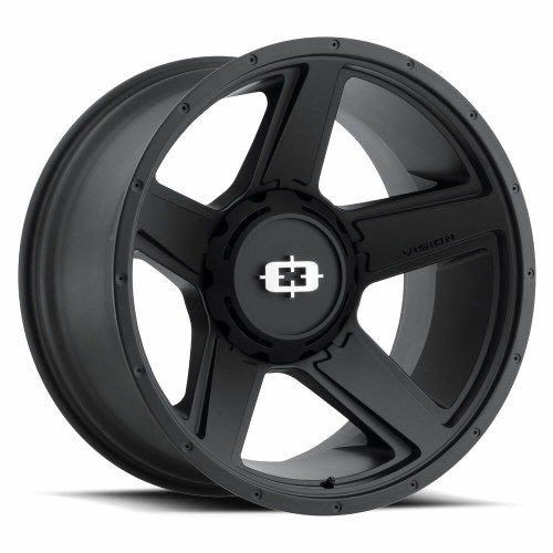 16" Vision HD 390 Empire Satin Black Wheel 16x6 6x5.5 Truck Rim 0mm
