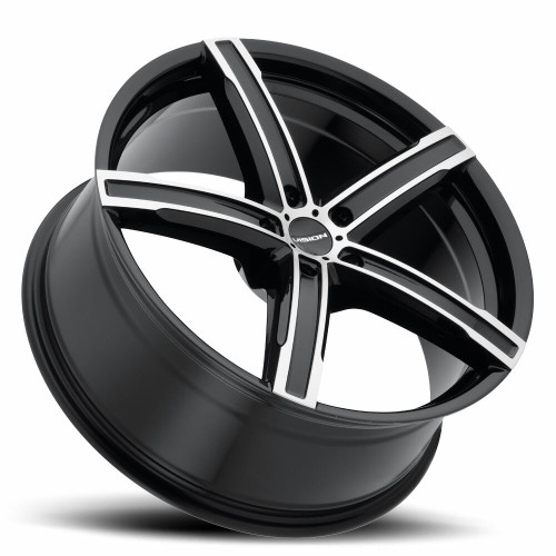15" Vision Street 469 Boost Gloss Black Machined Wheel 15x6.5 4x4.5 Rim 38mm