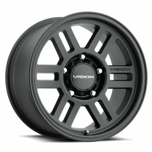 17" Vision Off-Road 355 Manx 2 Overland Satin Black Wheel 17x9 5x5.5 -12mm Rim