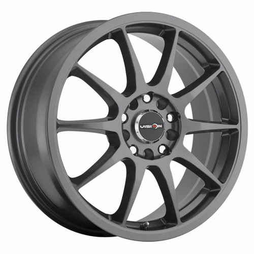 15" Vision Street 425 Bane Gunmetal Wheel 15x6.5 4x100 Street Rim 38mm