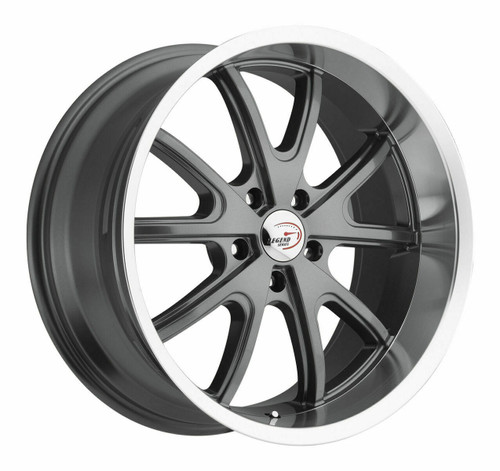 18" Vision American Muscle 143 Torque Gunmetal Machined Lip 18x9.5 5x4.5 12mm