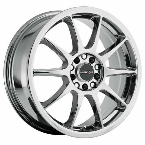 17" Vision Street 425 Bane Chrome Wheel 17x7 5x110 Rim 38mm