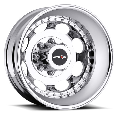 17" Vision HD 181Z Van Dually Machined Wheel 17x6.5 8x200 Rim -143.35mm