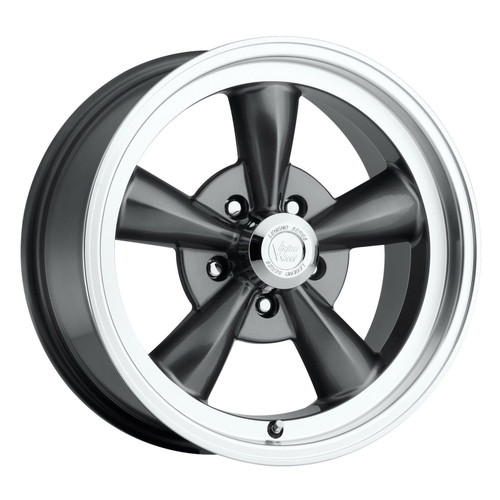 17" Vision American Muscle 141H Legend Gunmetal Machined Lip 17x8 5x4.5 0mm Rim