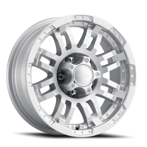 15" Vision HD 375 Warrior Marine Paint Silver Wheel 15x6 5x5 For Chevy GMC 0mm
