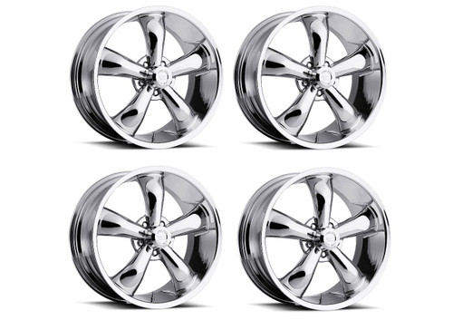 Set 4 17" Vision 142 Legend 5 Chrome 17x8.5 Wheels 5x4.75 (5x120.65) 0mm Rims