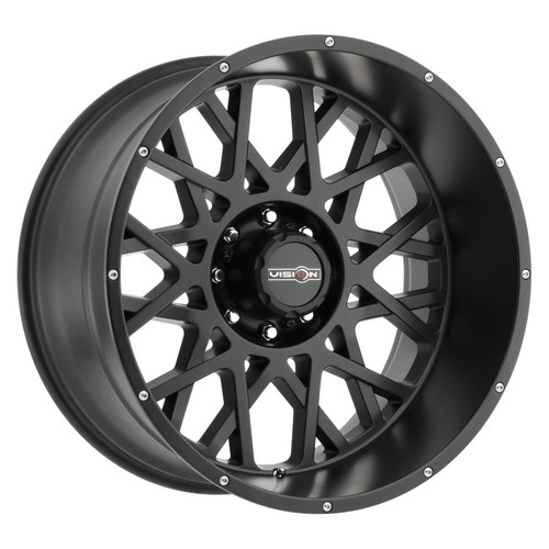 22" Vision Off-Road 412 Rocker Satin Black Wheel 22x12 5x5.5 Truck Rim -51mm