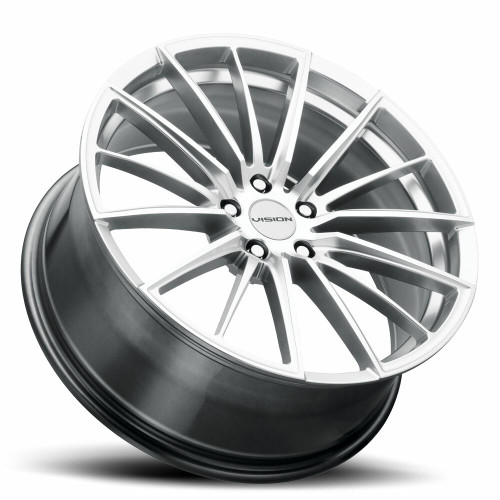 20" Vision Street 473 Axis Hyper Silver Machined Wheel 20x8.5 5x120 35mm Rim