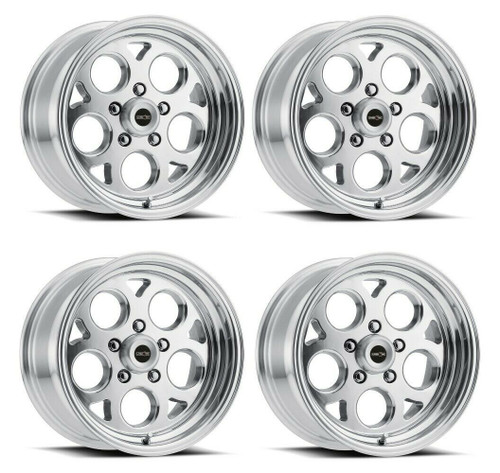 Set 4 15" Vision American Muscle 561 Sport Mag Polished Wheels 15x10 5x4.75 0mm