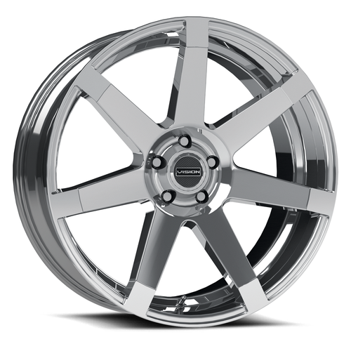 22" Vision Street 9042 Sultan Chrome Wheel 22x9.5 5x115 Rim 15mm