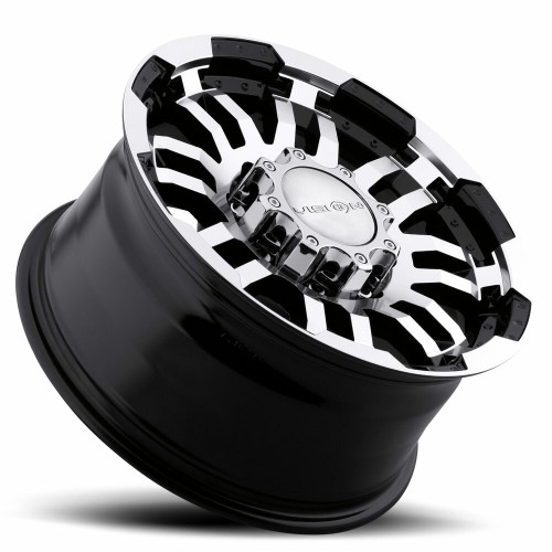 17" Vision 375 Warrior Gloss Black Machined Face Wheel 17x8.5 8x6.5 Rim 18mm