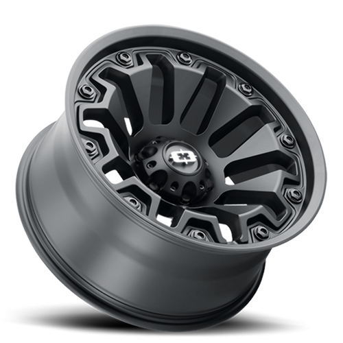 18" Vision Off-Road 362 Armor Satin Black with Black Bolt Wheel 18x9 5x150 12mm