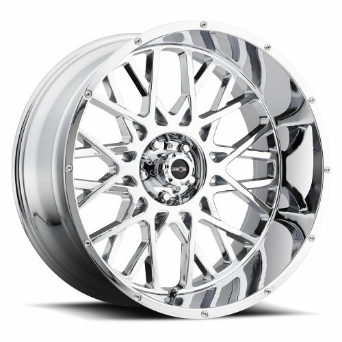 22" Vision 412 Rocker Chrome Wheel 22x10 6x135 For Ford Lincoln Lifted Rim -19mm