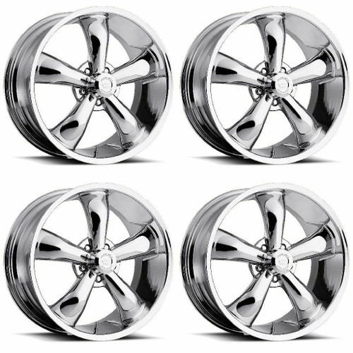 Set 4 18" Vision 142 Legend 5 Chrome 18x8.5 Wheels 5x115 20mm Rims