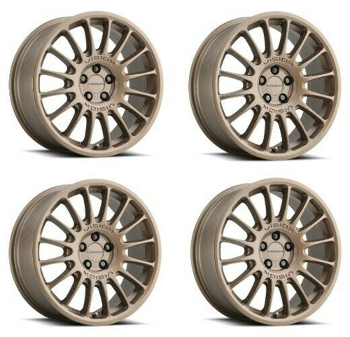 Set 4 18" Vision 477 Monaco Bronze 18x8 Wheels 5x120 38mm Rims