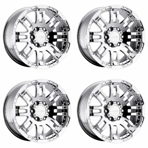 Set 4 16" Vision 375 Warrior Chrome 16x6.5 Wheels 6x130 45mm Rims
