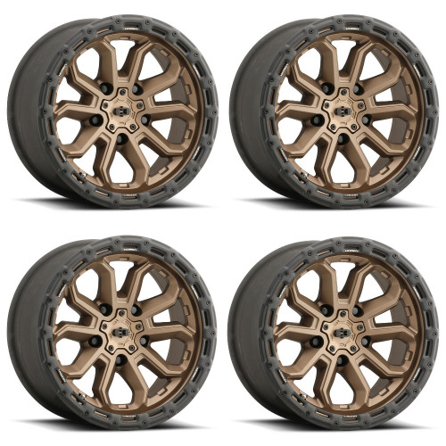 Set 4 17" Vision 405 Korupt Satin Bronze 17x8 Wheels 5x120 30mm Offroad Rims