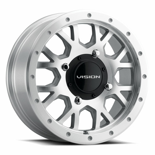 Set 4 15" Vision ATV GV8 Machined Wheels 15x6 4x156 Rims 12mm