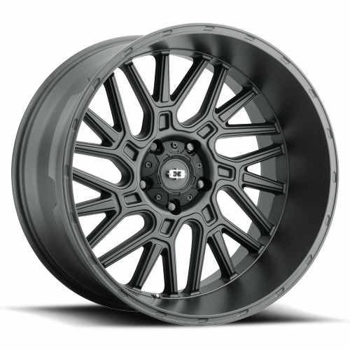 22" Vision Off-Road 404 Brawl Satin Black Wheel 22x14 6x5.5 Lifted Rim -76mm