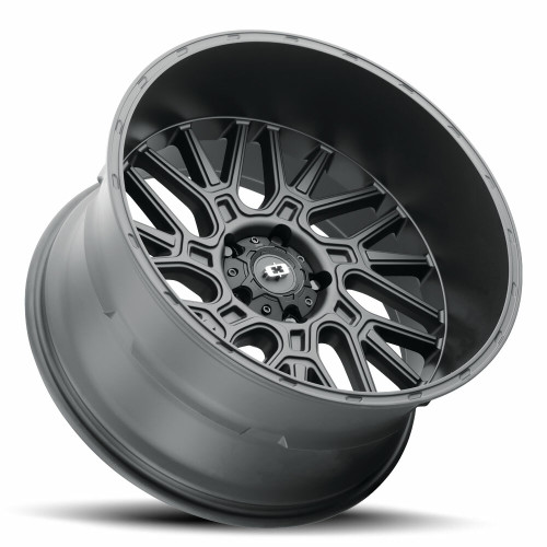 22" Vision Off-Road 404 Brawl Satin Black Wheel 22x14 6x5.5 Lifted Rim -76mm