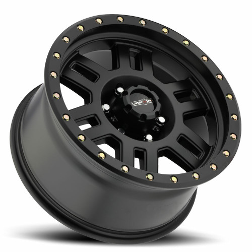 17" Vision 398 Manx   Matte Black 17x8.5 Wheel 5x5.5 (5x139.7) 0mm Rim