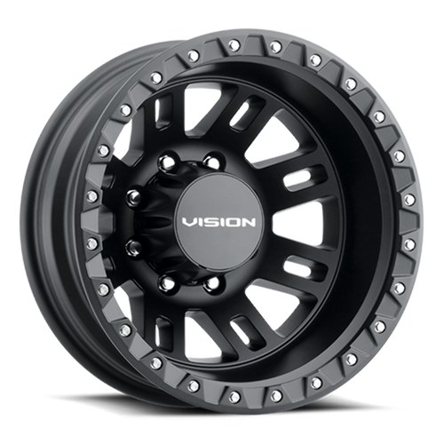 17" Vision HD 408 Manx 2 Dually Satin Black Rear Wheel 17x6.5 8x210 Rim -143.35mm