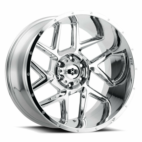 Set 4 20" Vision Off-Road 360 Sliver Chrome Wheels 20x12 5x5.5 Truck Rims -51mm