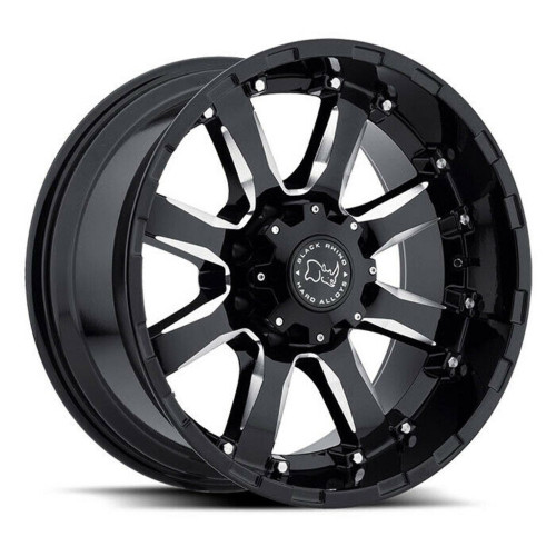 Black Rhino Sierra 17x9 5x5.0 Gloss Black W/ Milled Spokes Wheel 17" -12mm Rim