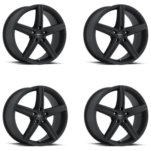 Set 4 16" Vision Street 469 Boost Satin Black Wheels 16x7.5 5x115 34mm Rims