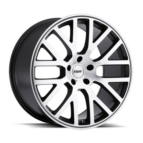 17" TSW Donington 17x8 Gunmetal Mirror Cut Face 5x100 Wheel 32mm Rim