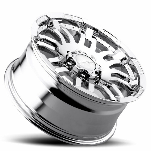 Set 4 18" Vision Off-Road 375 Warrior Chrome Wheels 18x8.5 6x135 Truck Rims 25mm