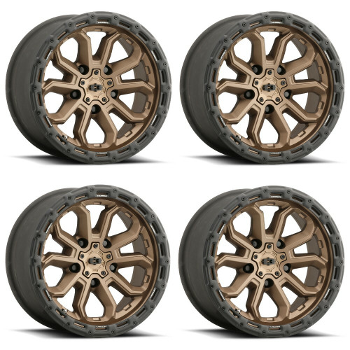 Set 4 17" Vision Off-Road 405 Korupt Satin Bronze Wheels 17x9 8x6.5 Rims 12mm