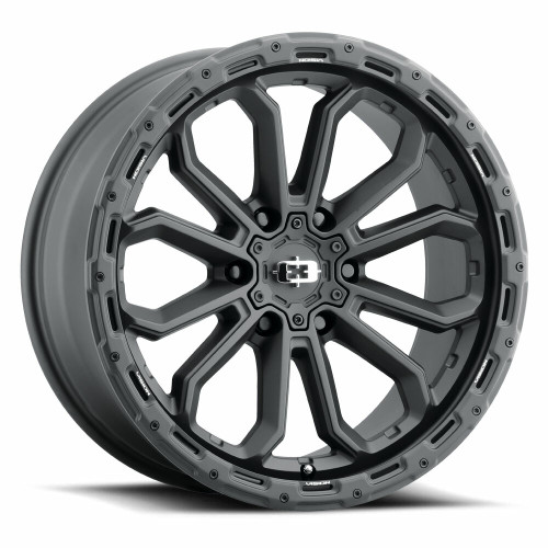 Set 4 17" Vision Off-Road 405 Korupt Satin Black Wheels 17x9 5x5.5 Rims 12mm