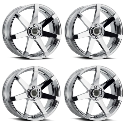 Set 4 17" Vision 9042V Chrome 17x8 Wheels 6x5 (6x127) 30mm Rims
