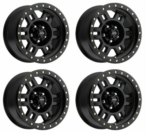 Set 4 18" Vision Off-Road 398 Manx Matte Black Wheels 18x9 5x5 Truck Rims 18mm Set 4 18" Vision Off-Road 398 Manx Matte Black Wheels 18x9 5x5 Truck Rims 18mm